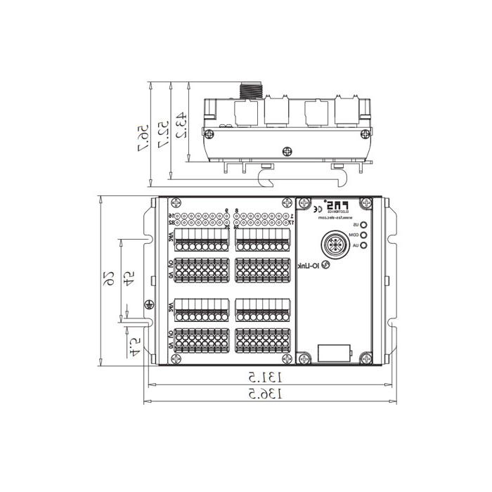 IP20， IO-Link集线器，PNP, 32DI， B类，终端模块，009C33