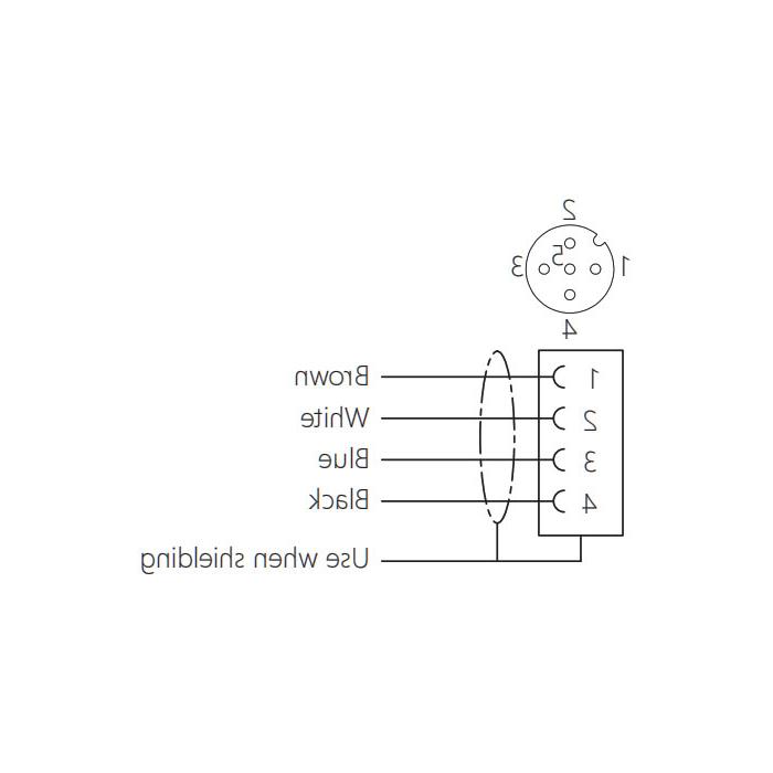 M12 4Pin，母头，法兰连接器，前板安装，焊接安装，64SA01H