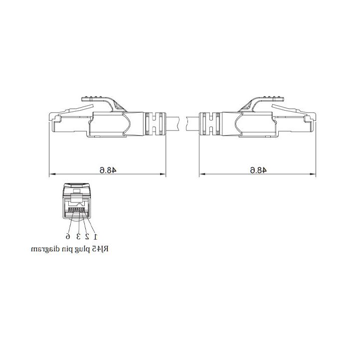 rj - 45/ rj - 45 -双端预铸PVC非软电缆-带屏蔽-绿色护套- 0C4201-XXX