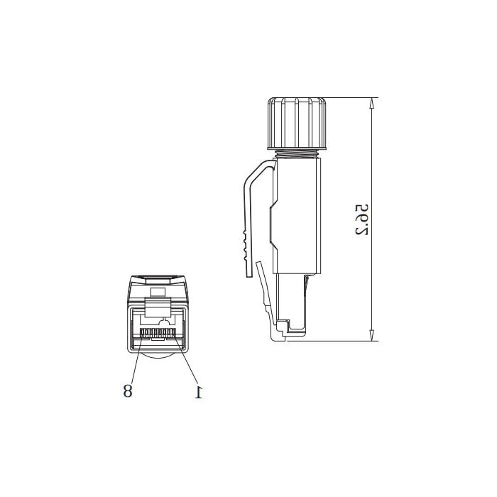 RJ45直公，绝缘位移连接技术，0CF063